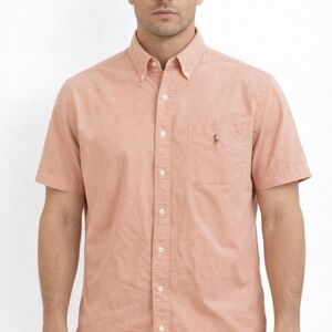 Men's Polo Ralph Lauren Peach Short Sleeve Shirt